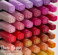 Stampin' Up! Stampin Blends Colour Chart - coloured