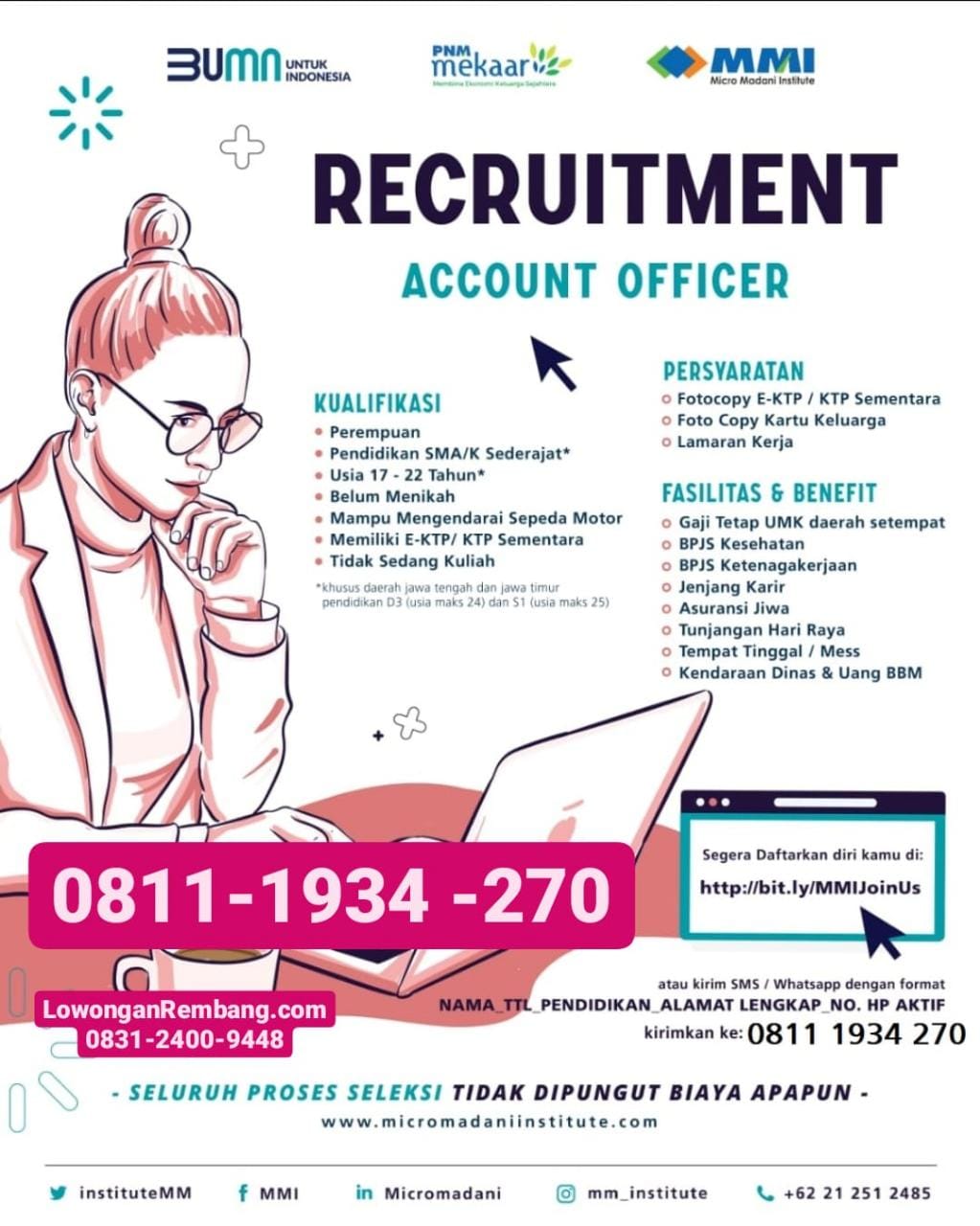 Lowongan Kerja Account Officer Di Bumn Pnm Mekaar Rembang Dapat Gaji Tetap Umk Bpjs Motor Asuransi Tunjangan Mess Bensin Dll Lowongan Rembang