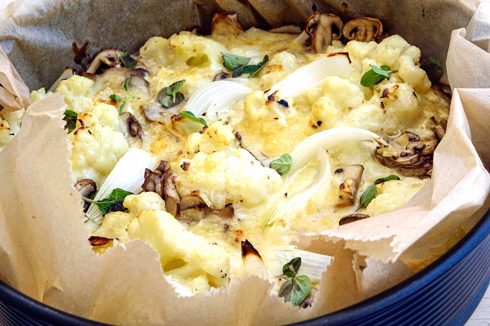 stuttgartcooking: Gebackener Blumenkohl-Champignon-Auflauf