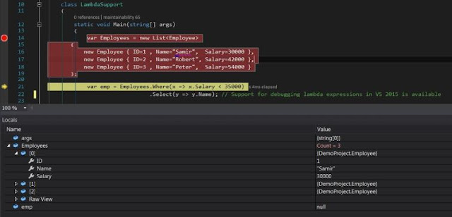 debugging lambda expression in c# example,debugging lambda expression in c# linq,debugging lambda expression in c# net, debugging lambda expression in visual studio 2015 features