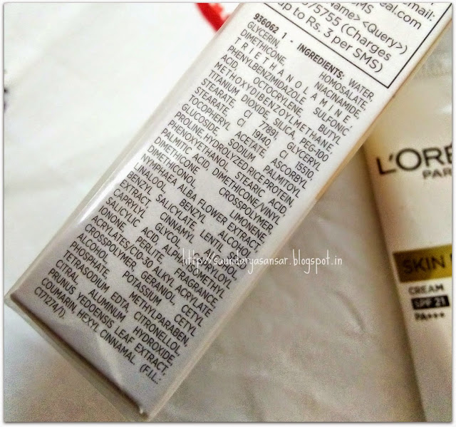 Loreal Paris SKIN PERFECT Anti Fine Lines + Whitening Cream 30+ ingredients Review