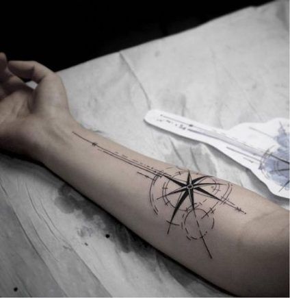 men star tattoos on arms