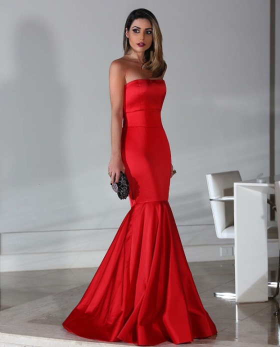vestido de festa sereia vermelho vestido de festa sereia vermelho