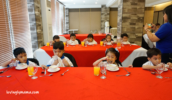 restaurant manners for kids - basic restaurant manners for kids- teaching kids - fine dining for kids - homeschooling in bacolod - fine dining setup