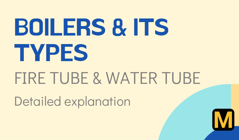 What is a boiler? its types, Fire tube, Water tube, uses with PDF