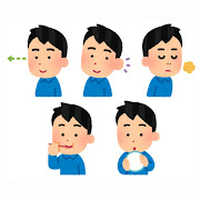 五感のイラスト（男性）