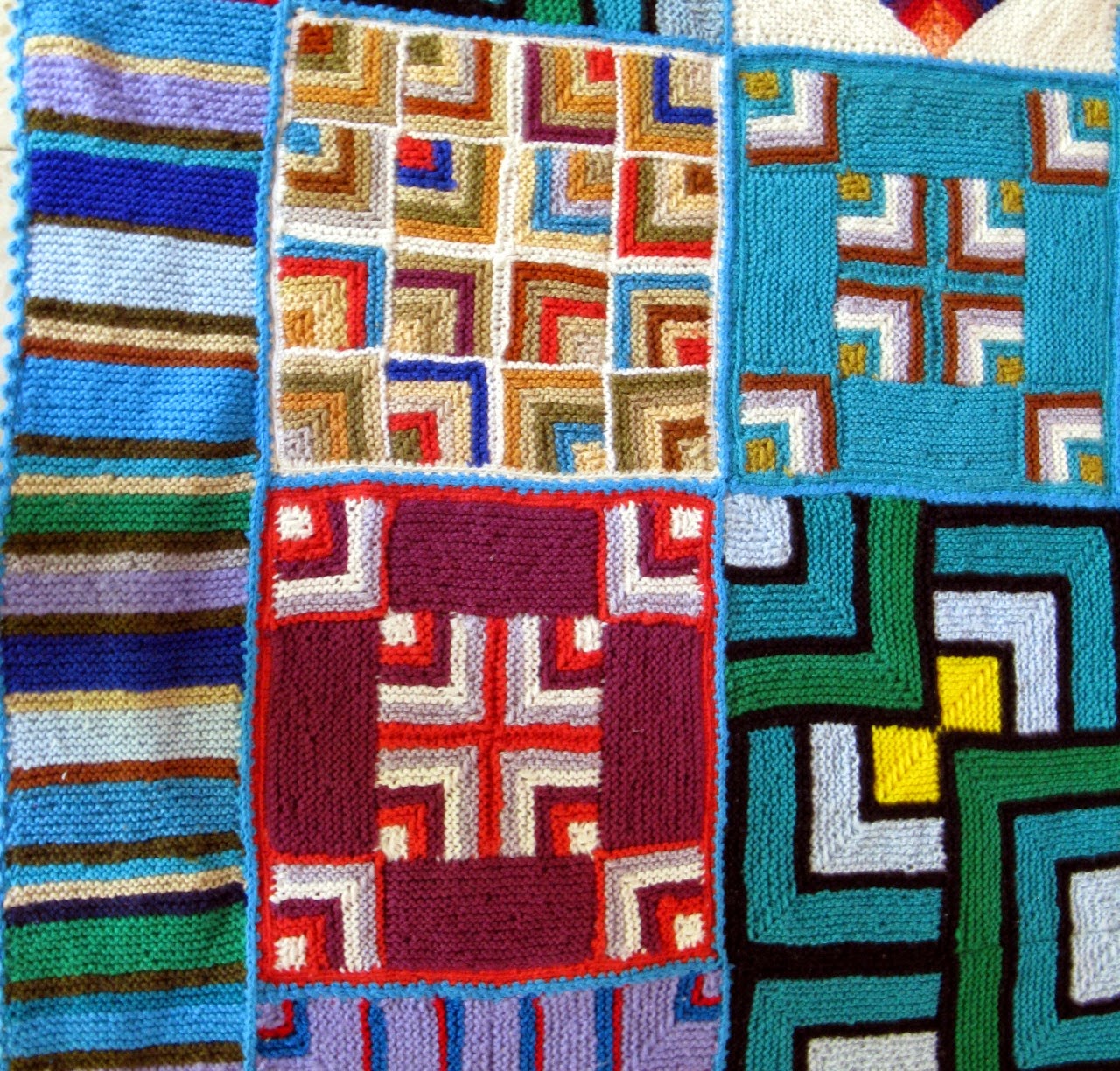 Irina: Knitted PATCHWORK. Ideas, LESSONS, blankets.