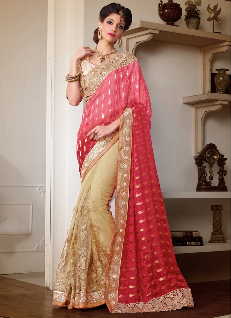 bridal saree work designs