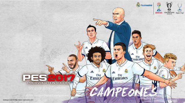 PES 2017 Real Madrid Startscreen versi Manga dari Mustofa