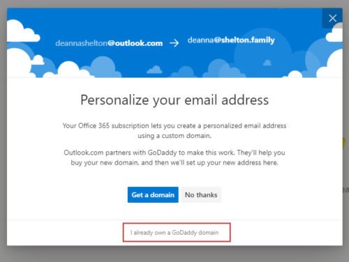 Как создать идентификатор электронной почты личного домена в Outlook
