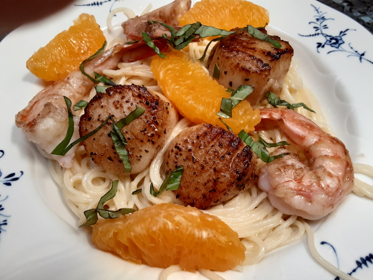 Big Dude's Eclectic Ramblings Shrimp Scallop Pasta With Orange Cream