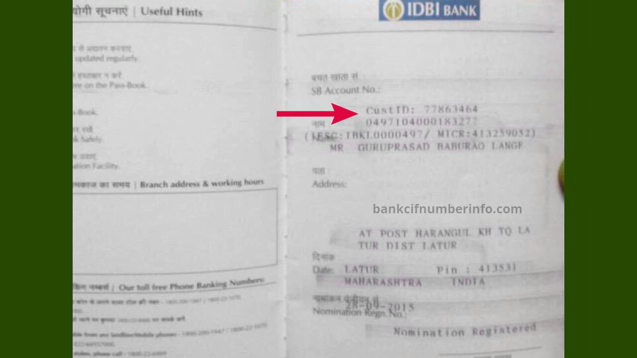 How to Find IDBI Bank Customer ID Get/Recover Customer ID Bank Cif