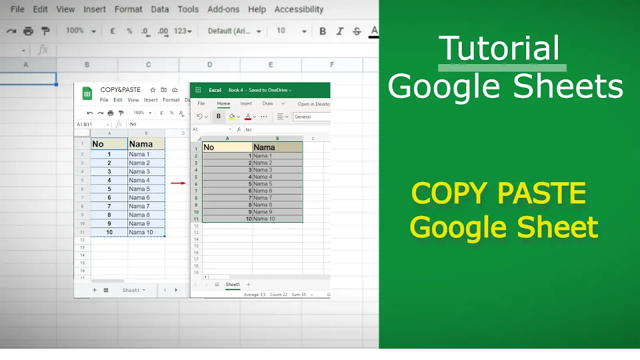 Cara copy paste Google Spreadsheet
