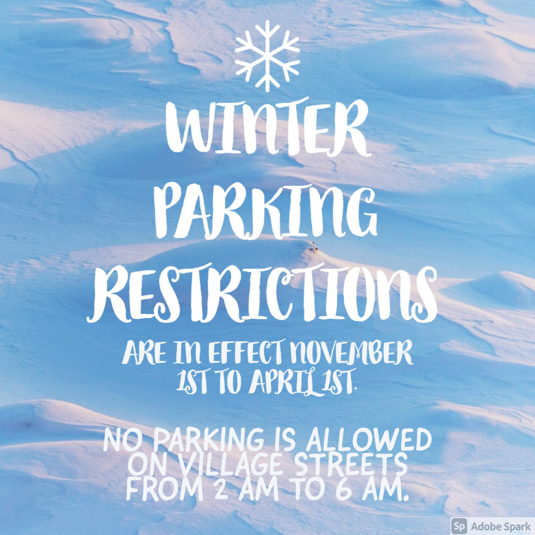 Village of Bellevue Winter Parking Restrictions