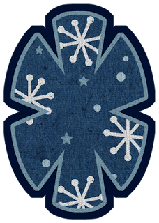 Abecedario en Fieltro Azul con Copos de Nieve. Blue Alphabet with Withe Snowflakes.