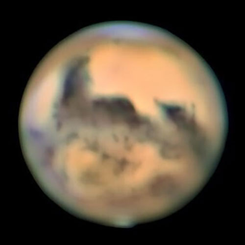 Amateur captures image of Mars from Long Beach (Source: OCA Alan Lang)