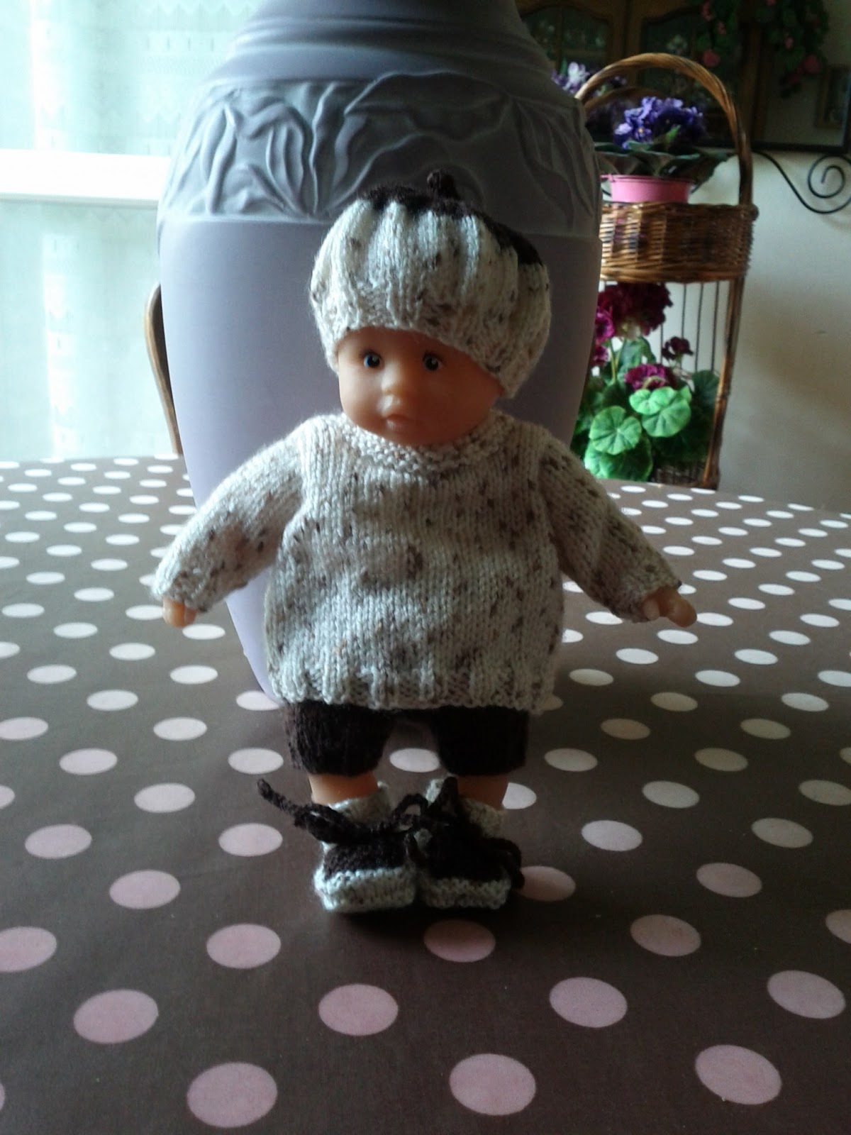 les passions de v?�ronique: V??tement poupon 20 cm au tricot