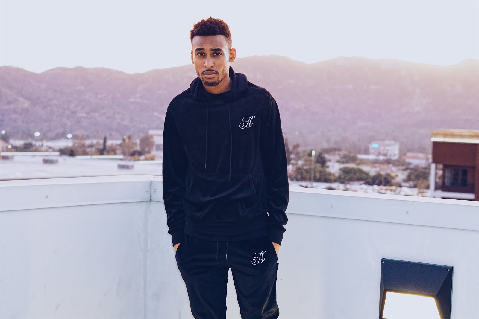 old man velour tracksuit