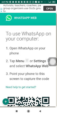 Luego se te desplegará una opción muy similar al WhatsApp Web 