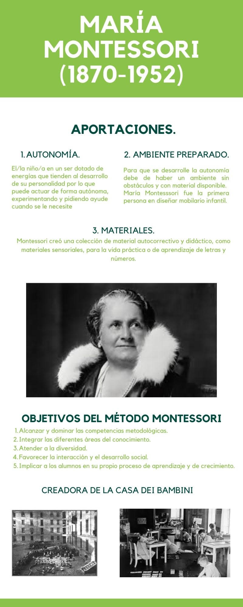 FICHAS BIBLIOGRÁFICAS: MARÍA MONTESSORI #AEDUCACIÓNSOCIALÉESENCIAL