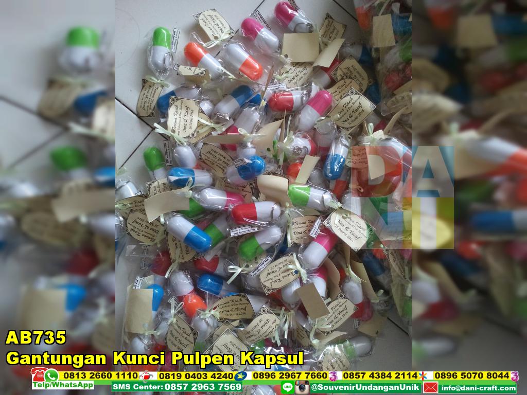 Gantungan Kunci Pulpen Kapsul | Souvenir Pernikahan