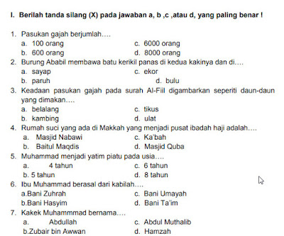 Soal Pat Ukk Kelas 3 Ski Sd Mi Kurikulum 2013 Tahun 2020 File Pembelajaran Kurikulum2013