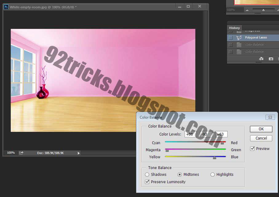 how to Change wall color in Adobe