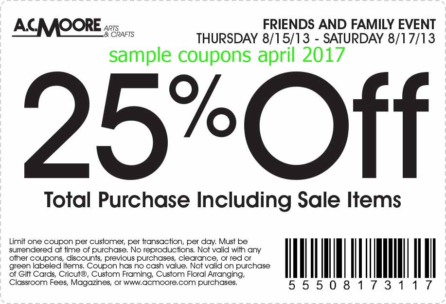Free Promo Codes and Coupons 2023 AC Moore Coupons