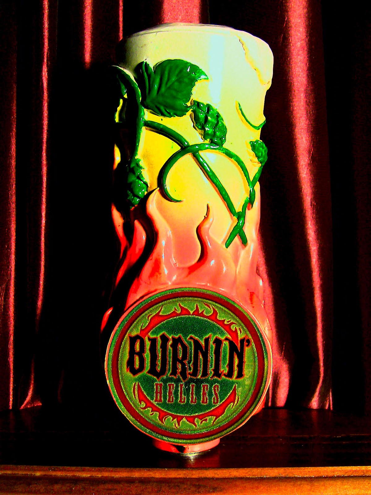 Tap Handle 373 AnheuserBusch Burnin' Helles