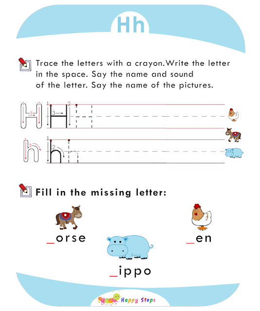 Activity Worksheet -2 Letter H