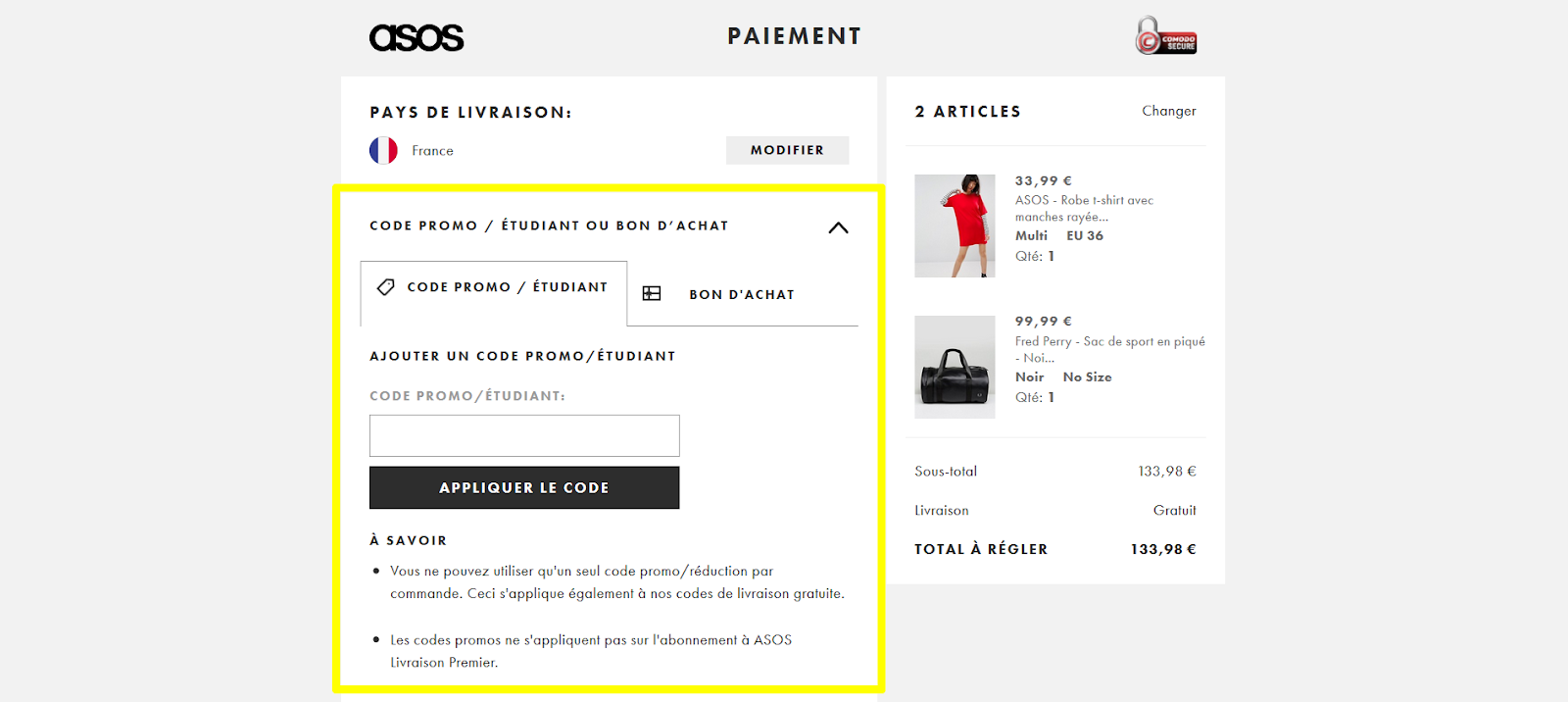 Chen Gai France ) code reduction mondial relay