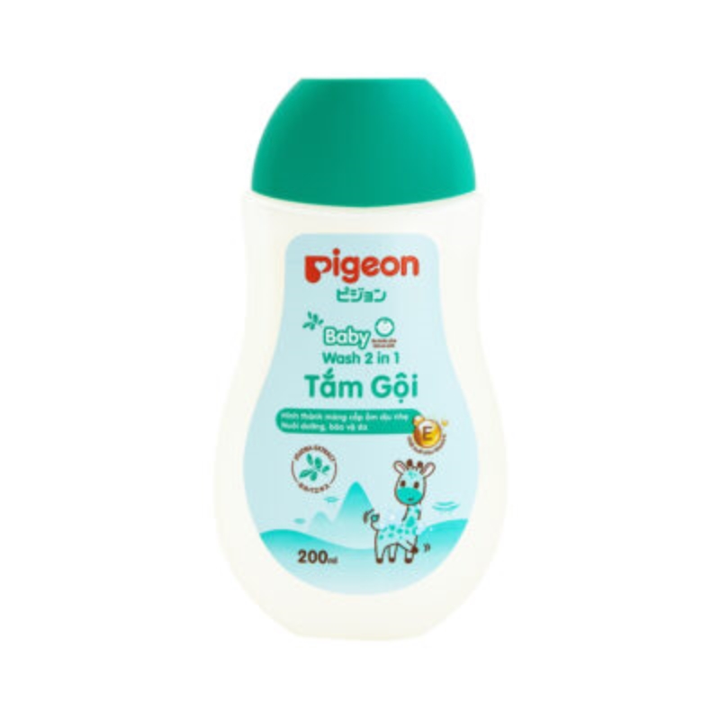 Sữa tắm gội dịu nhẹ Pigeon Jojoba 200ml 2in1