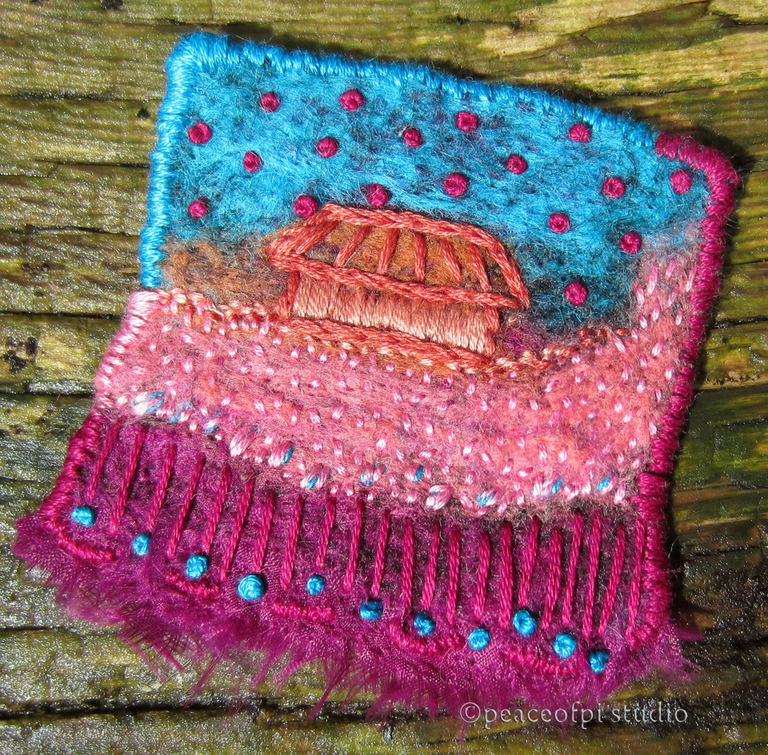 peaceofpi studio Cottage Hand Embroidery Miniature Art Gond indian painting handmade madhya pradesh tribal folk miniature dec