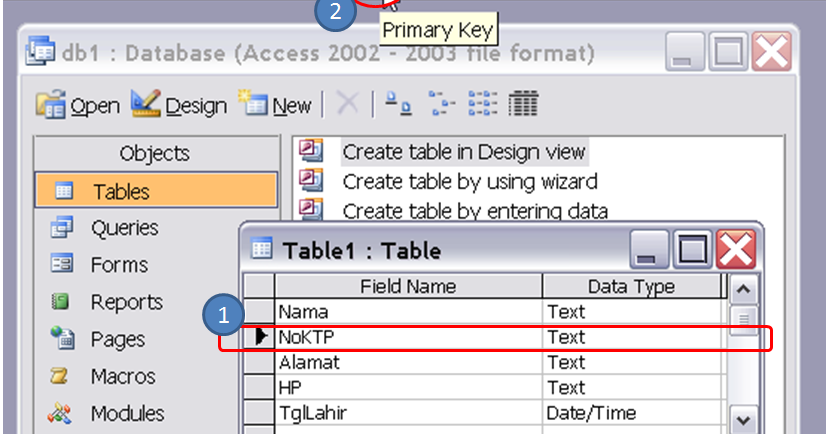 Membuat Field Primary Key Pada Tabel - Niguru Indonesia