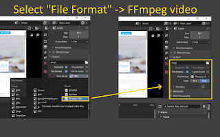 select ffmpeg file format in blender