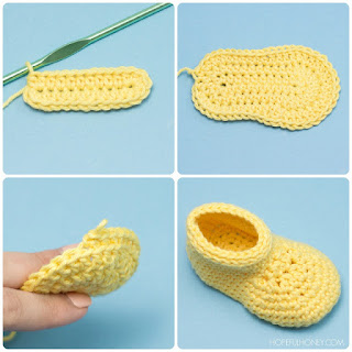 Tina's handicraft : Duckling Baby Booties Crochet Pattern