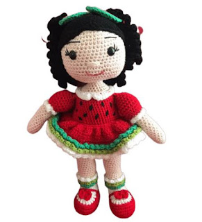 PATRON GRATIS MUÑECA SANDIA AMIGURUMI 42889