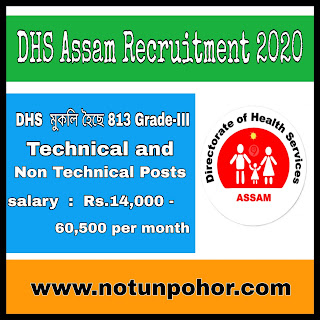 DHS Assam Recruitment 2020 : Apply Online