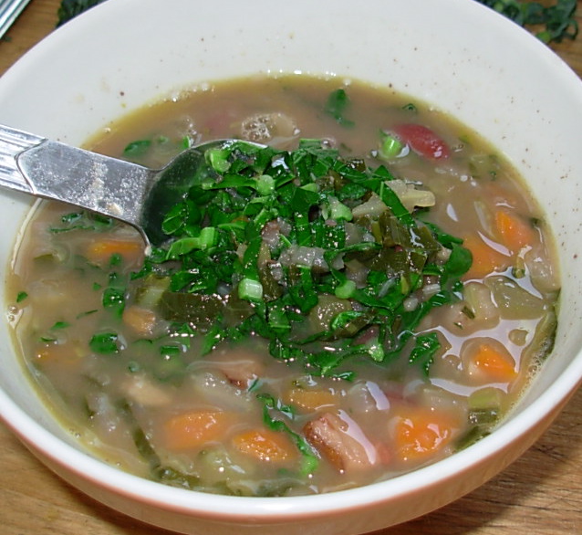 From Kirsten's Kitchen to Yours Farro, Bean and Kale Soup