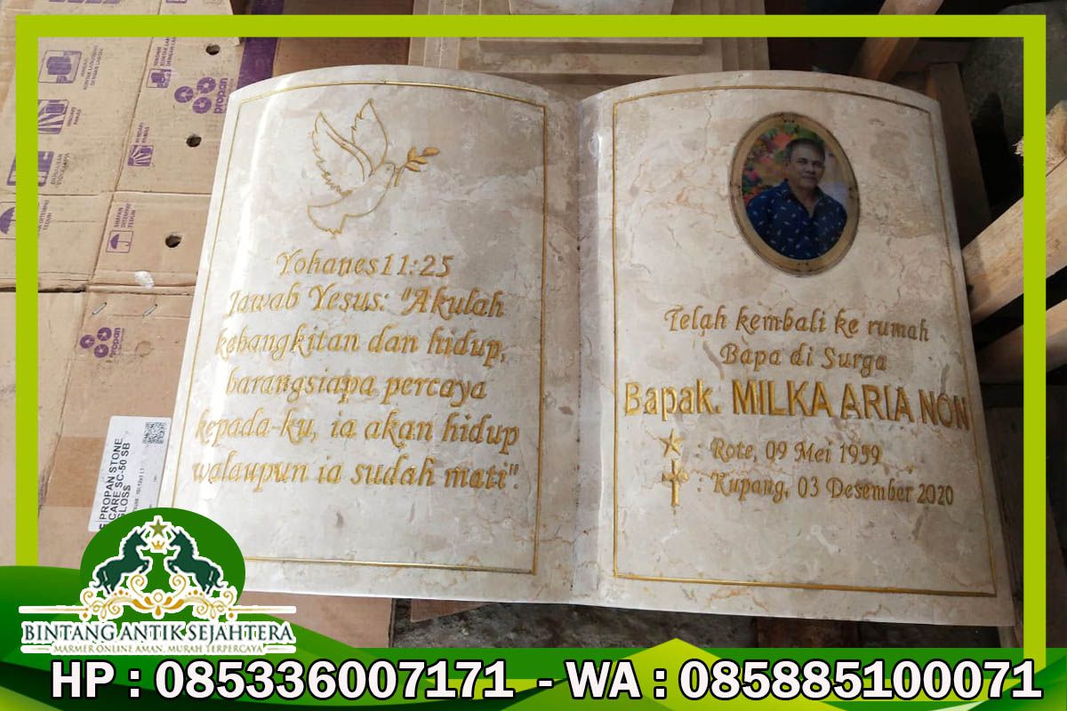 Contoh Batu Nisan Kuburan Katolik, Batu Nisan Katolik Marmer, Model