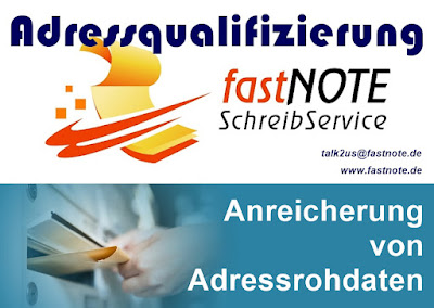 Adressqualifizierung Anreicherung von Adressrohdaten Büroservice