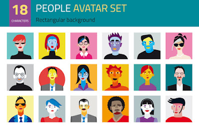 https://creativemarket.com/Jesussanz/1510-People-Avatar-Set