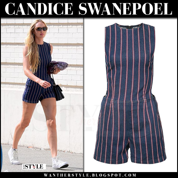 striped short romper