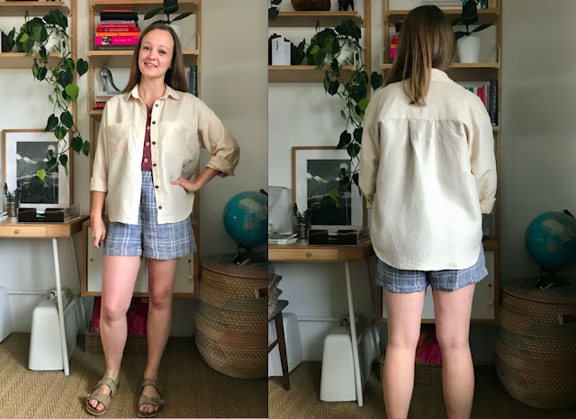 Diary of a Chain Stitcher: Paper Theory Olya Shirt in Stitched Silk/Cotton from The Fabric Store