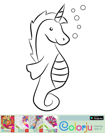 coloring pages D: Free Cute Unicorn Coloring Pages Part 1