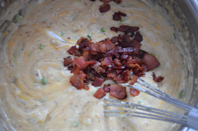 Add Bacon Bits to Baked Potato Soup.