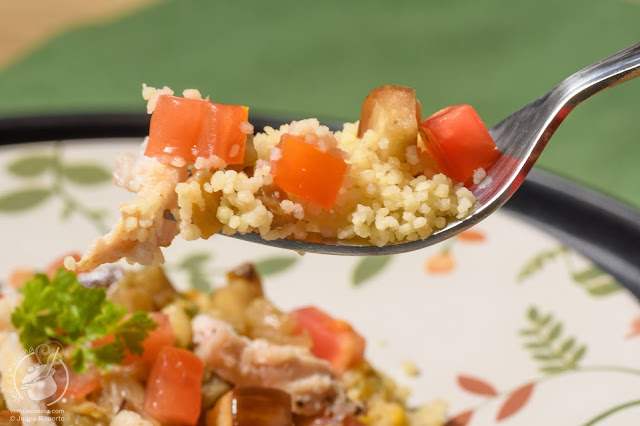 Ensalada de cuscús con berenjena