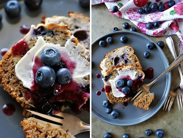 Bananenbrot mit Cheesecake Swirl