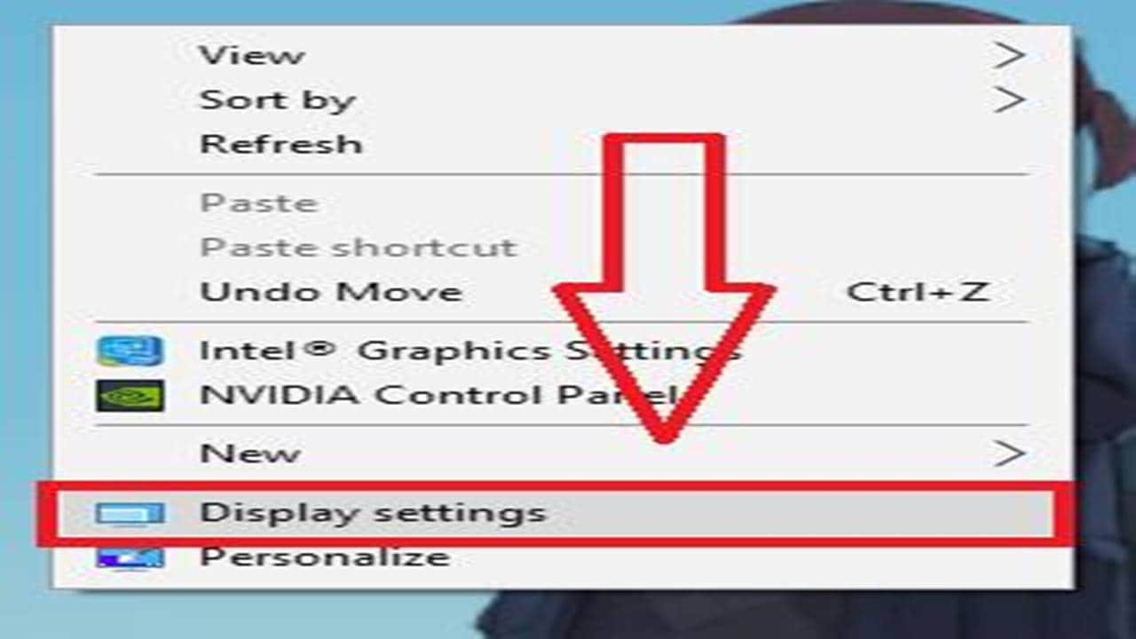 Klik Kanan Mouse pada Display Settings (Windows 10)