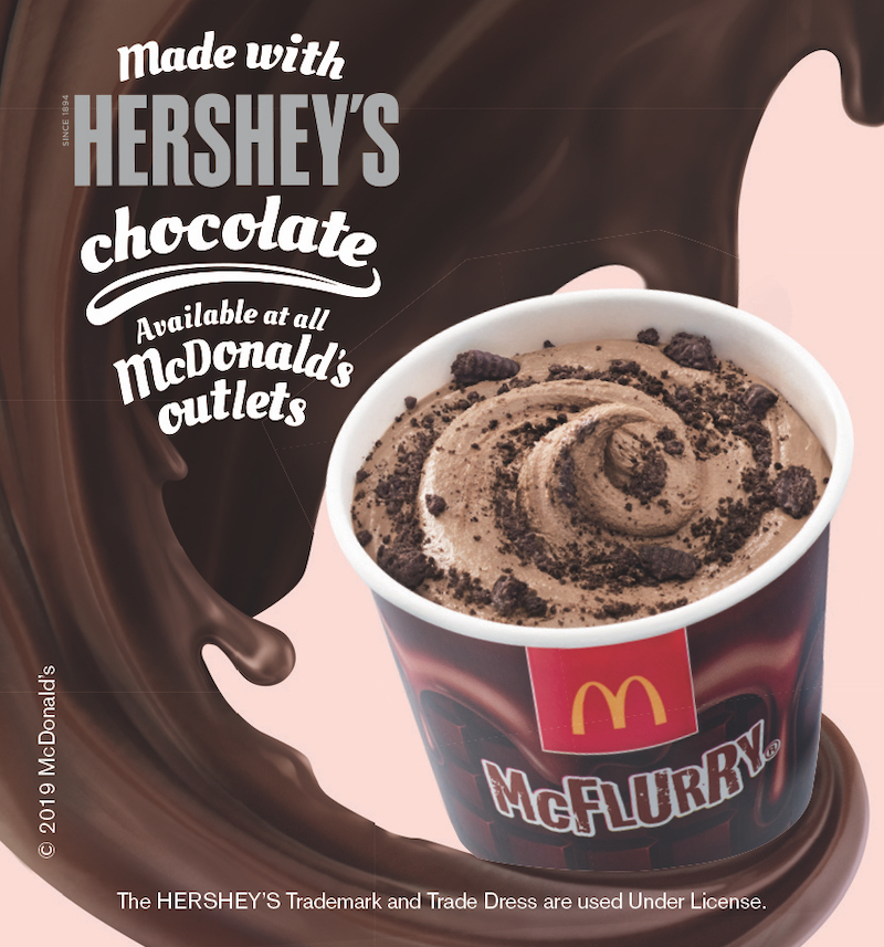 Hershey's Chocolate Desserts Taking Over McDonald’s Singapore CAMEMBERU